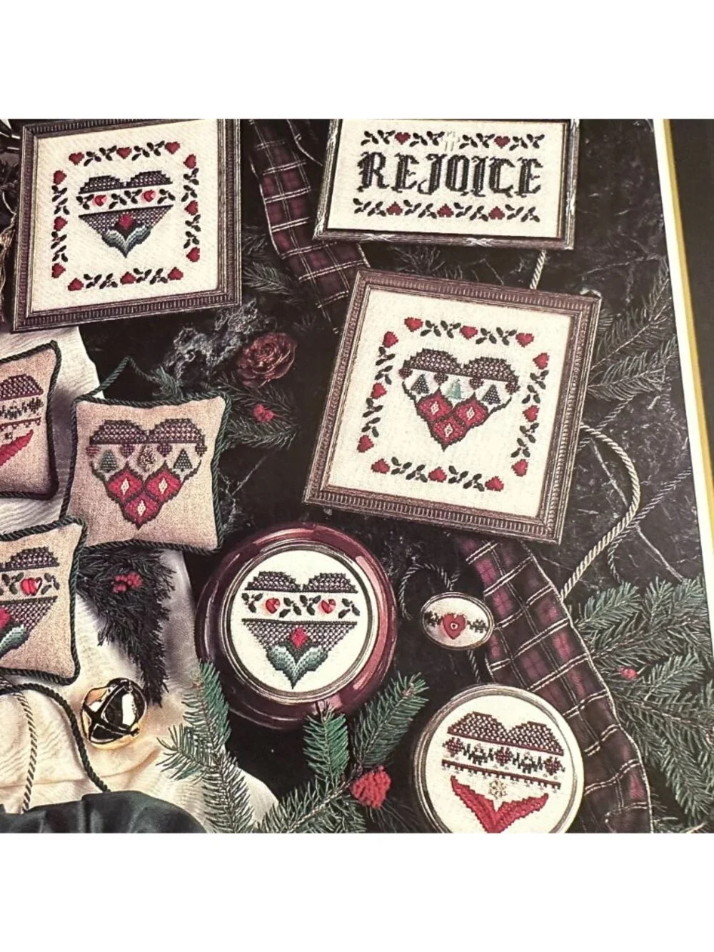 Treasured Christmas Hearts-A-Plenty Cross-Stitch Pattern Book By Mike Vick